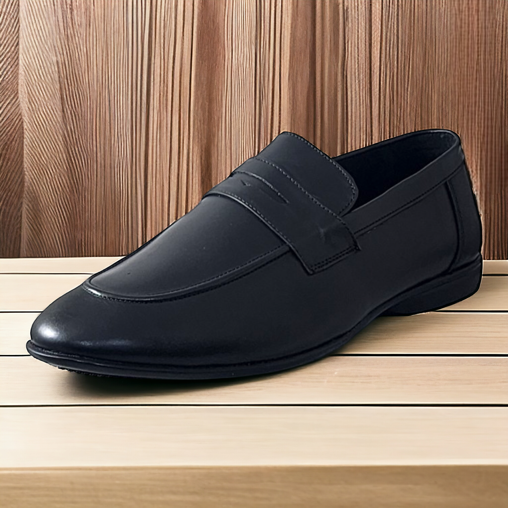 ZOOM S1441 BLACK Men's Loafers/Leather Shoes - qivii