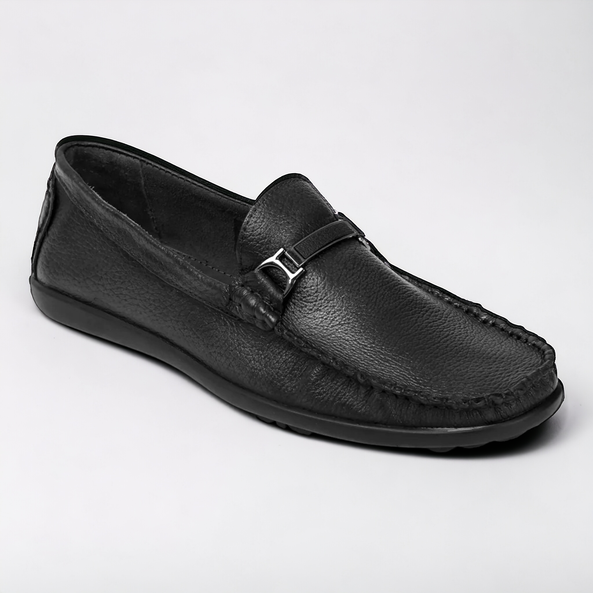 ZOOM D1325 BLACK Men's Loafers/Leather Shoes - qivii