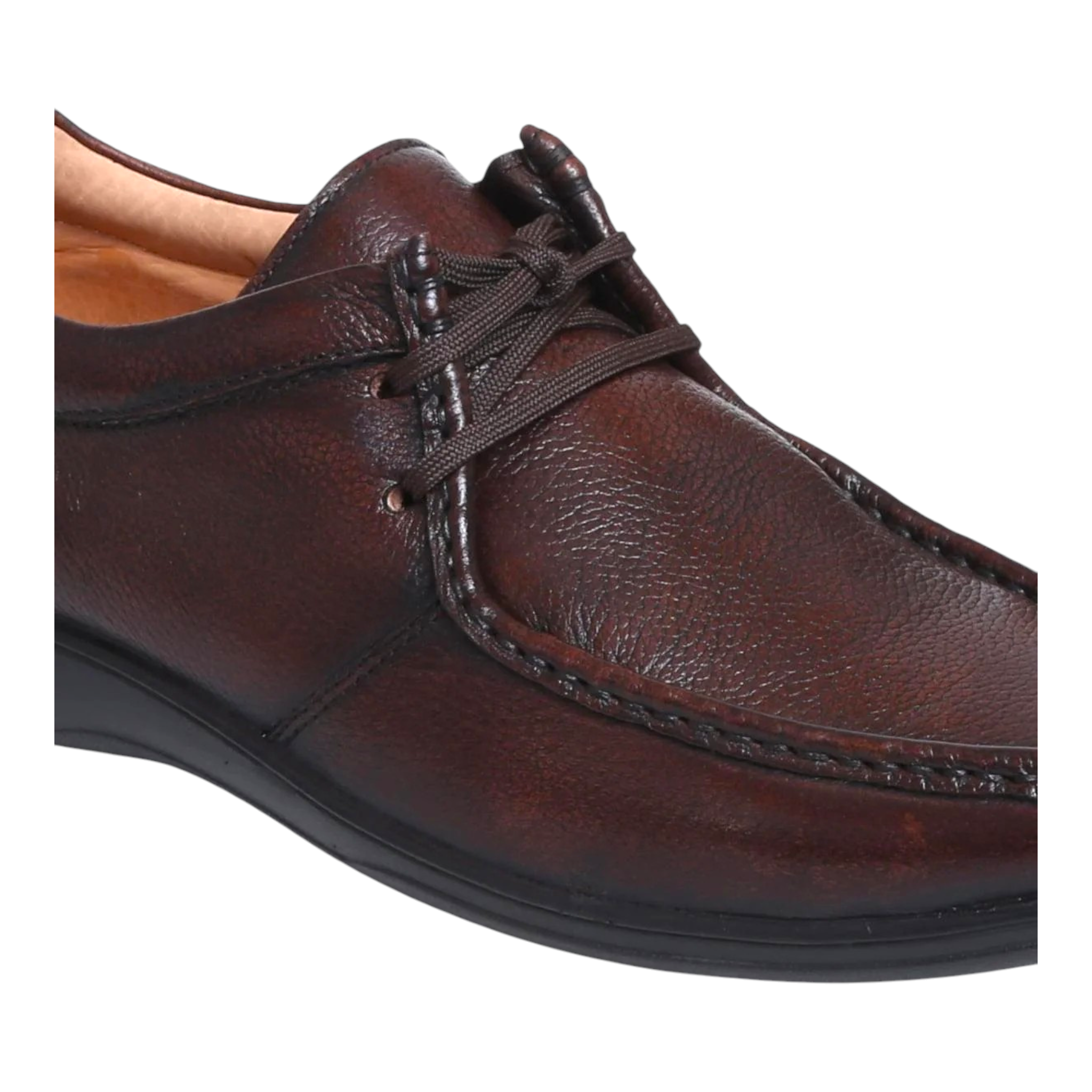 ZOOM D2570 BROWN Men's Casual Lace Up Leather Shoes - qivii