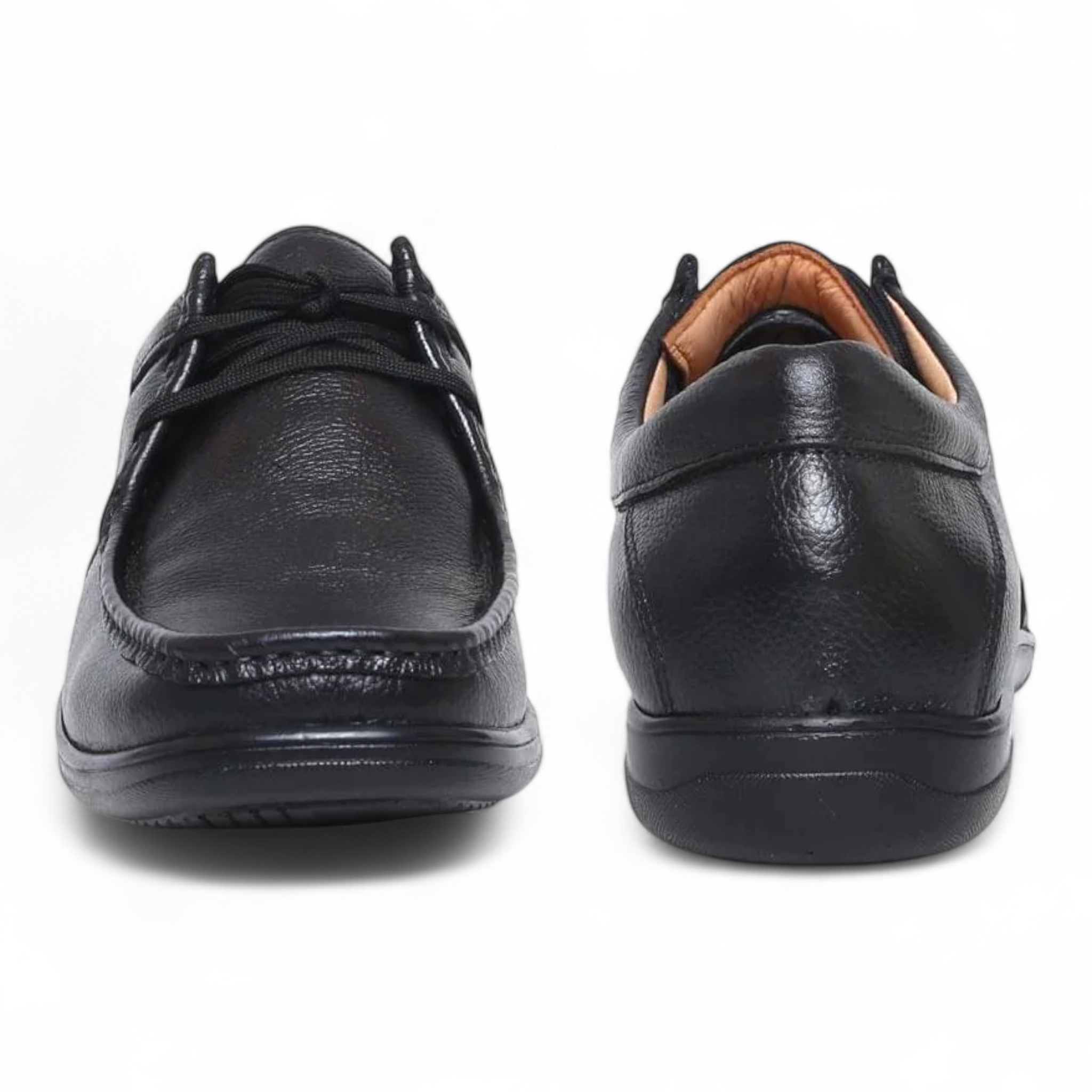 ZOOM D2570 BLACK Men's Casual Lace Up Leather Shoes - qivii