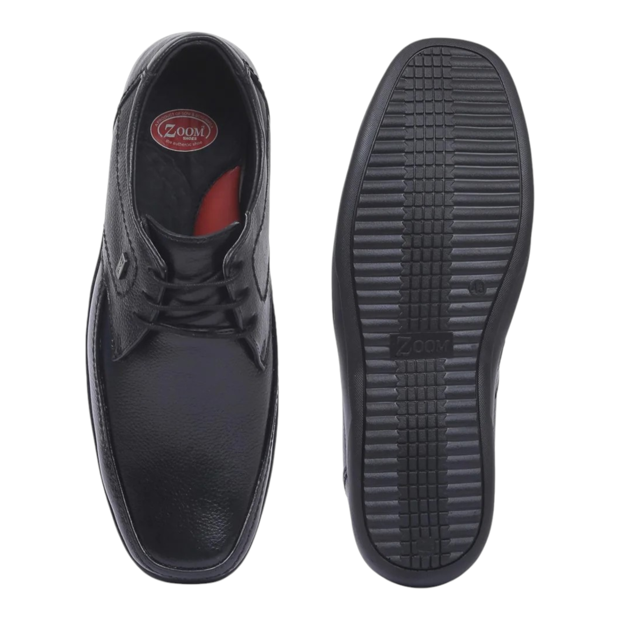 ZOOM D3151 BLACK Men's Casual Lace Up Leather Shoes - qivii