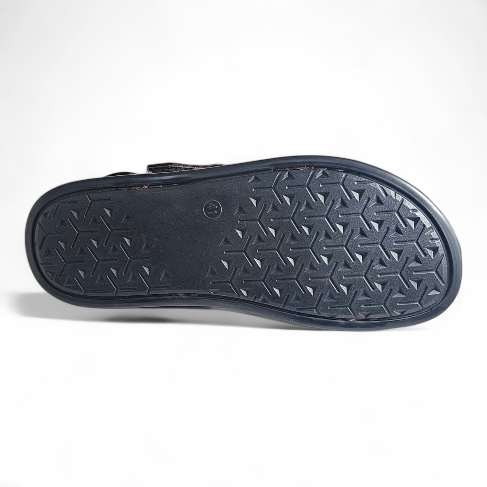 SKEROO 5002 BROWN Men's Leather Velcro Closer Sandal - qivii