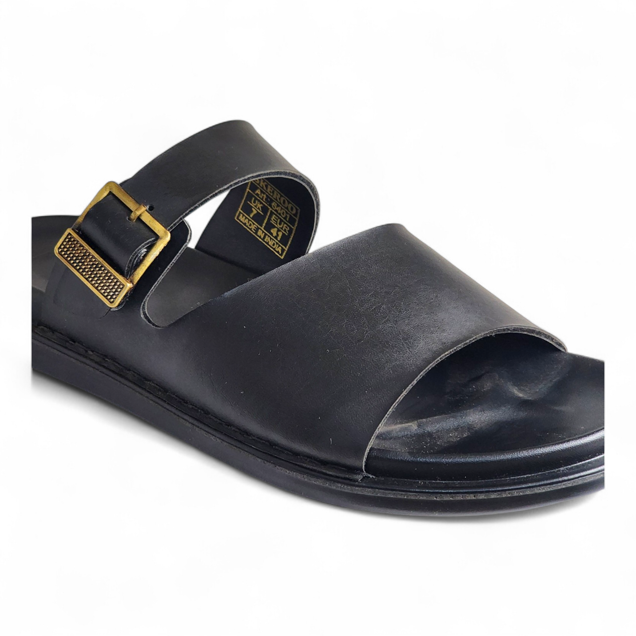 SKEROO 6401 BLACK Men's Leather Chapple - qivii