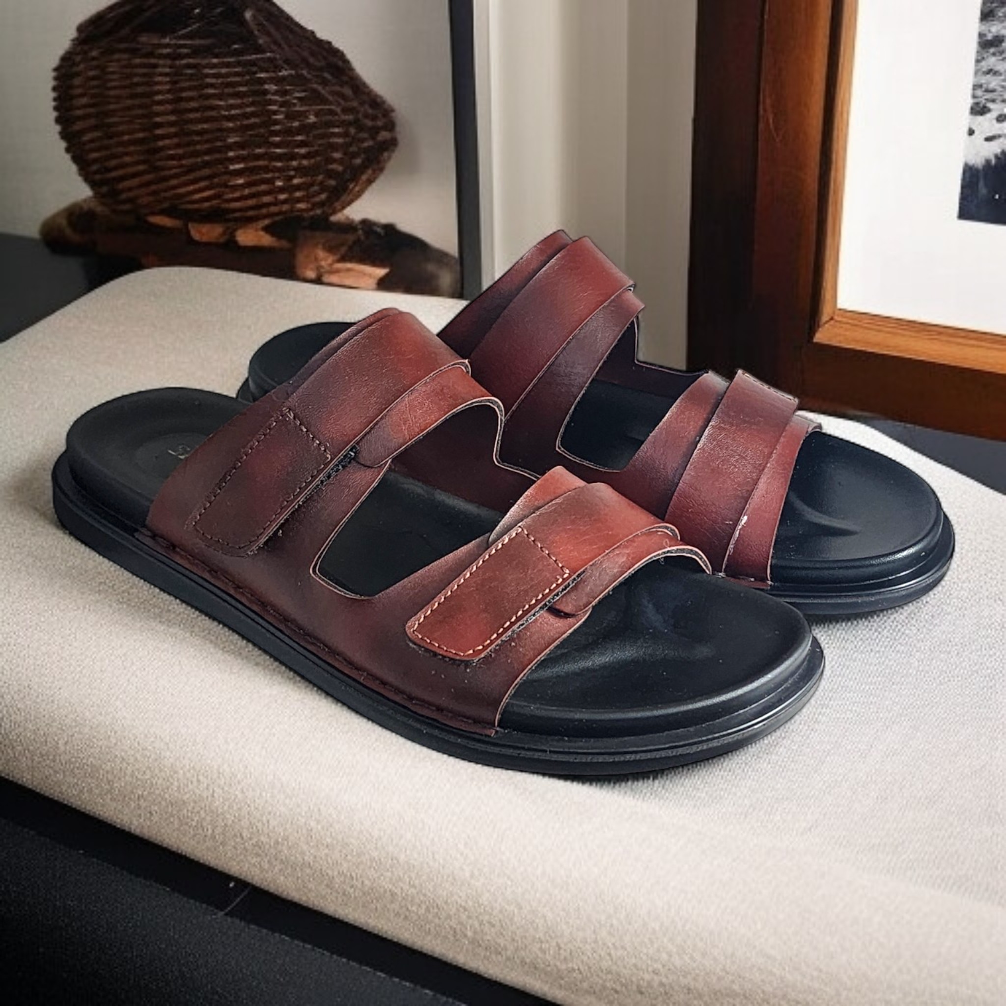 SKEROO 6406 BROWN Men's Leather Chapple - qivii