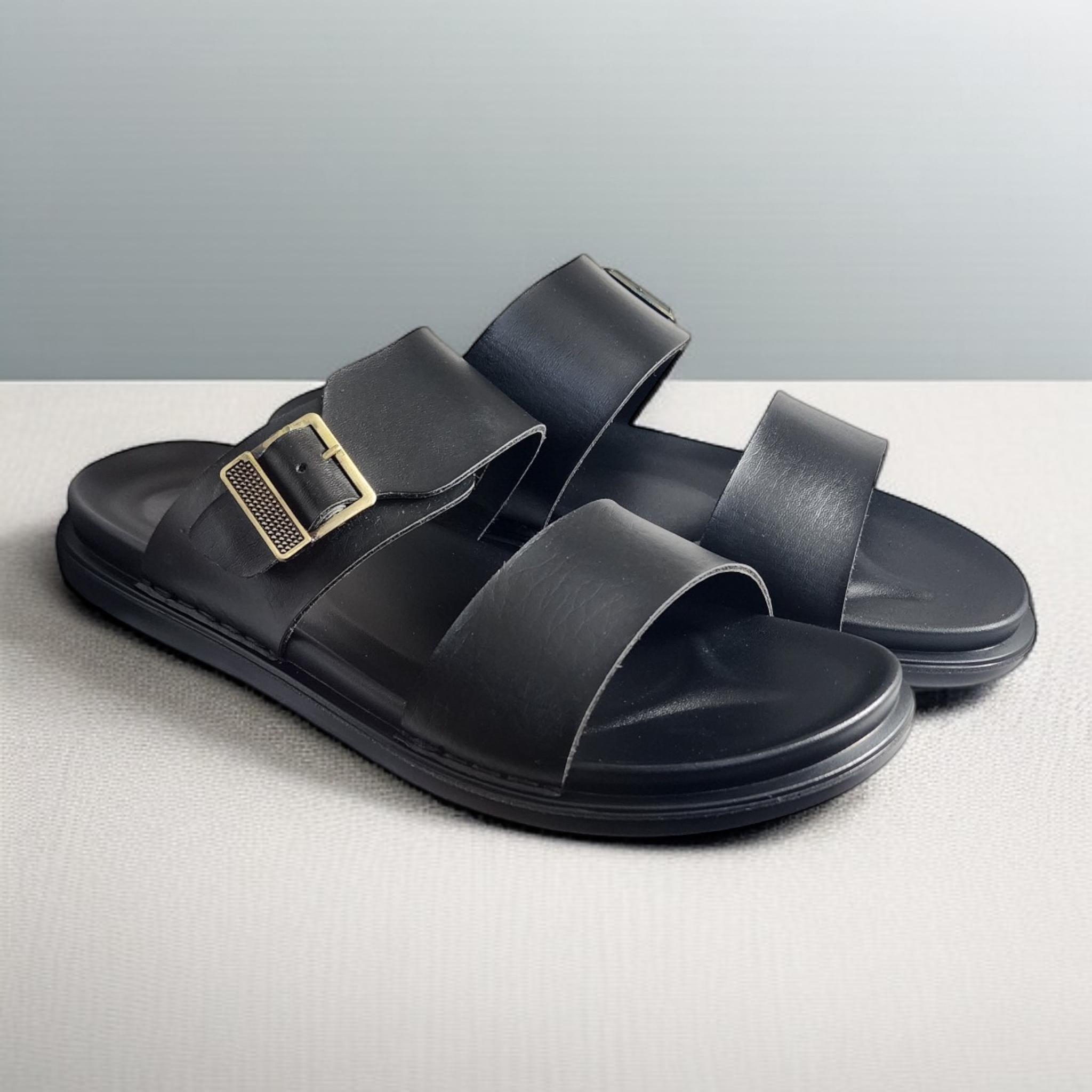 SKEROO 6409 BLACK Men's Leather Chapple - qivii