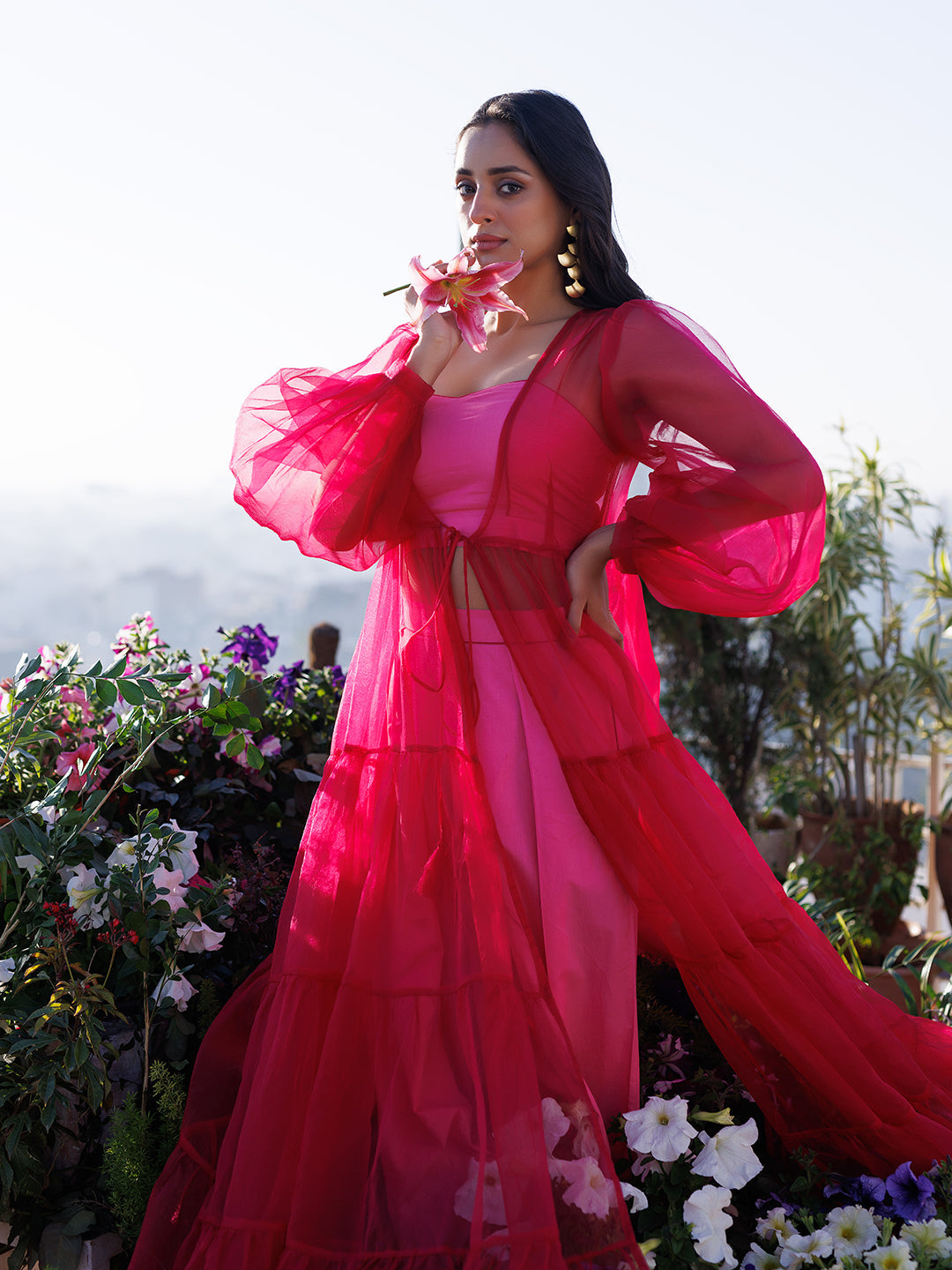 Pink Cosmos Co-Ord Set  - By Ragavi - qivii