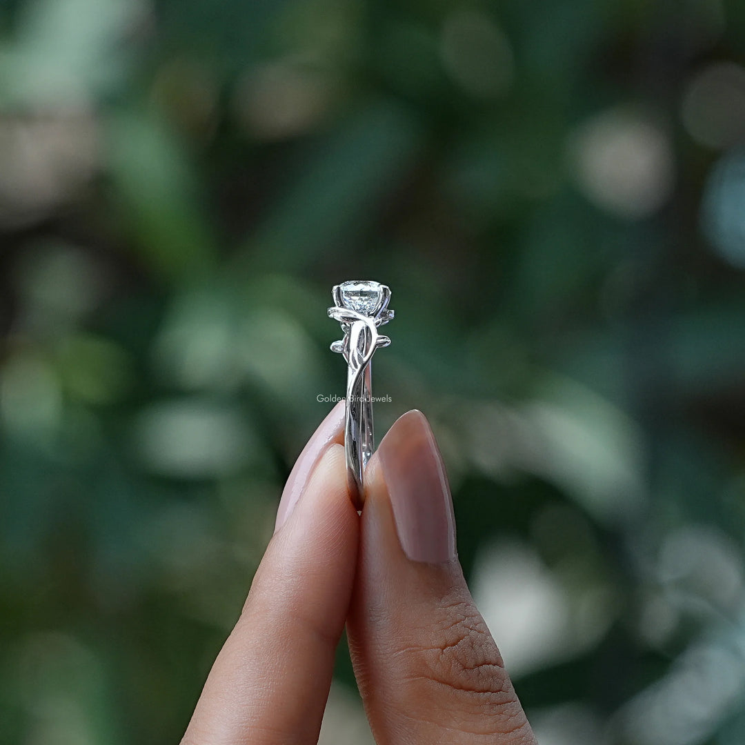 Portuguese Cut Round Diamond Engagement Ring