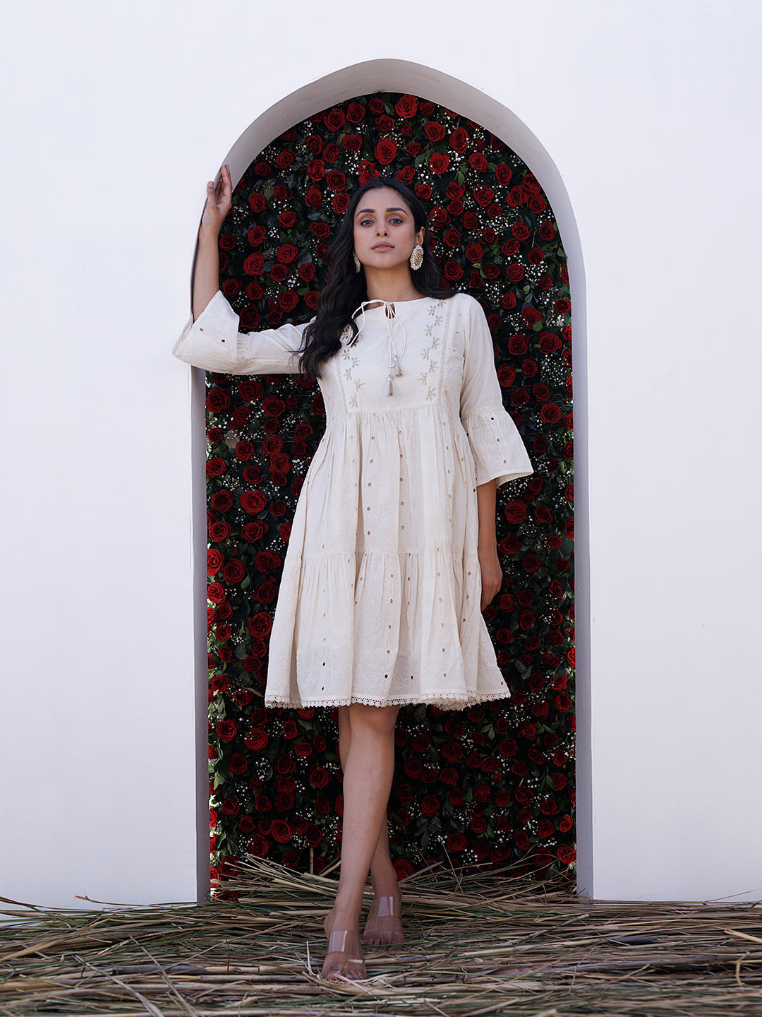 Pristine Schiffli Dress