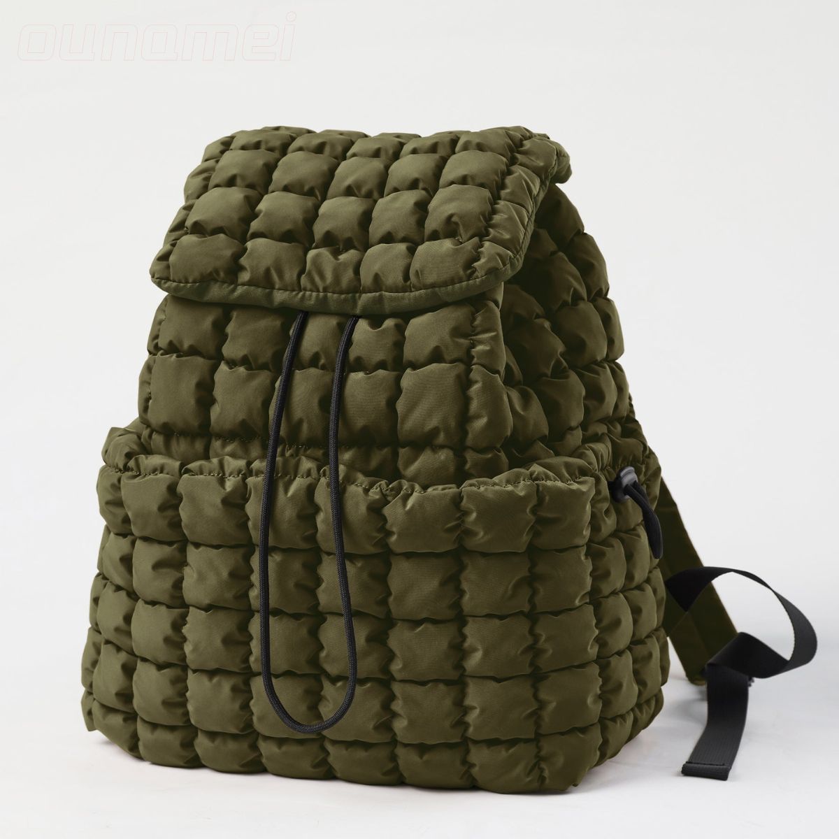 Ounamei Quilted Puffer Backpack | Lightweight, Spacious & Stylish Daypack for School, Travel & Everyday Use