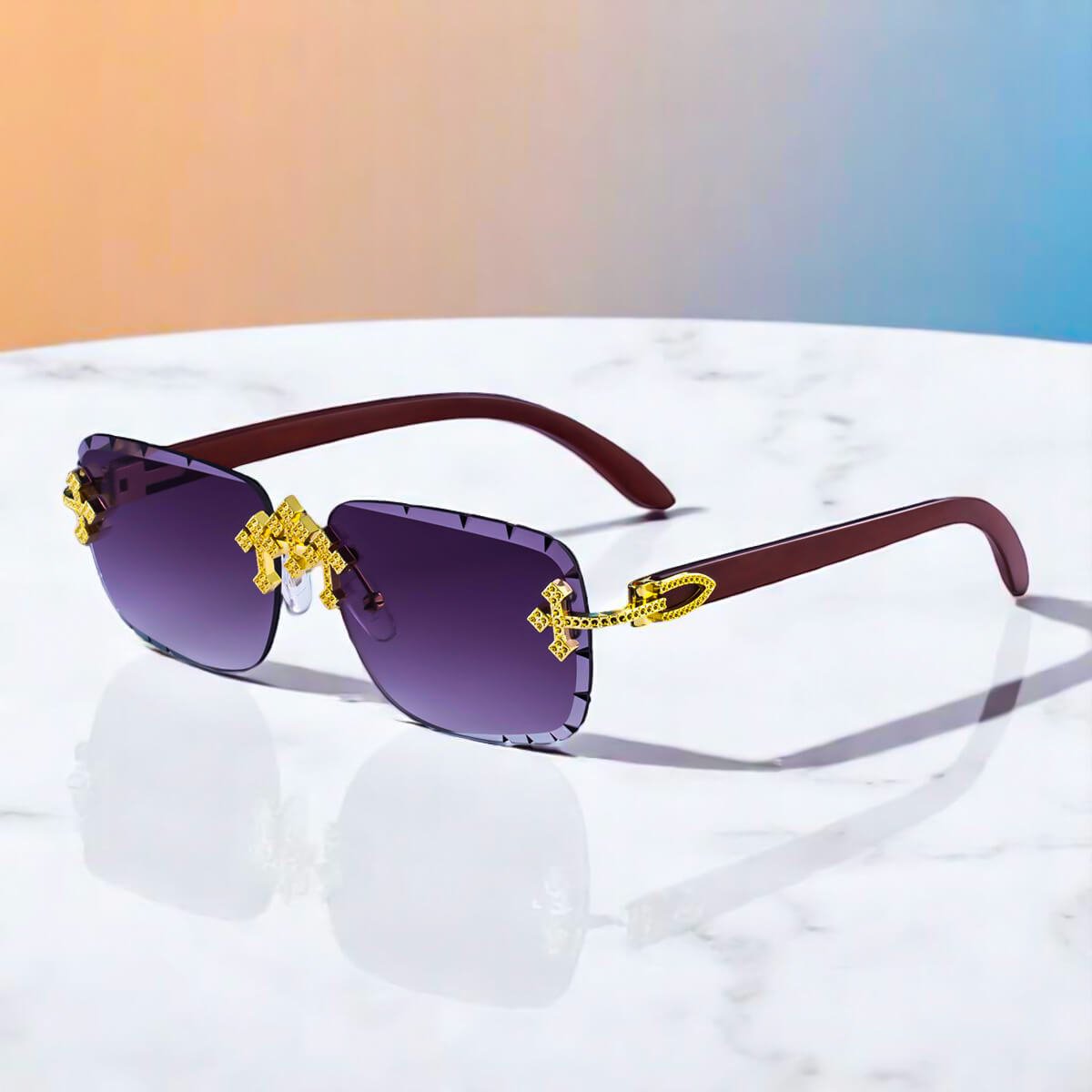 Imperium Rimless Retro Shades  - By Qivii