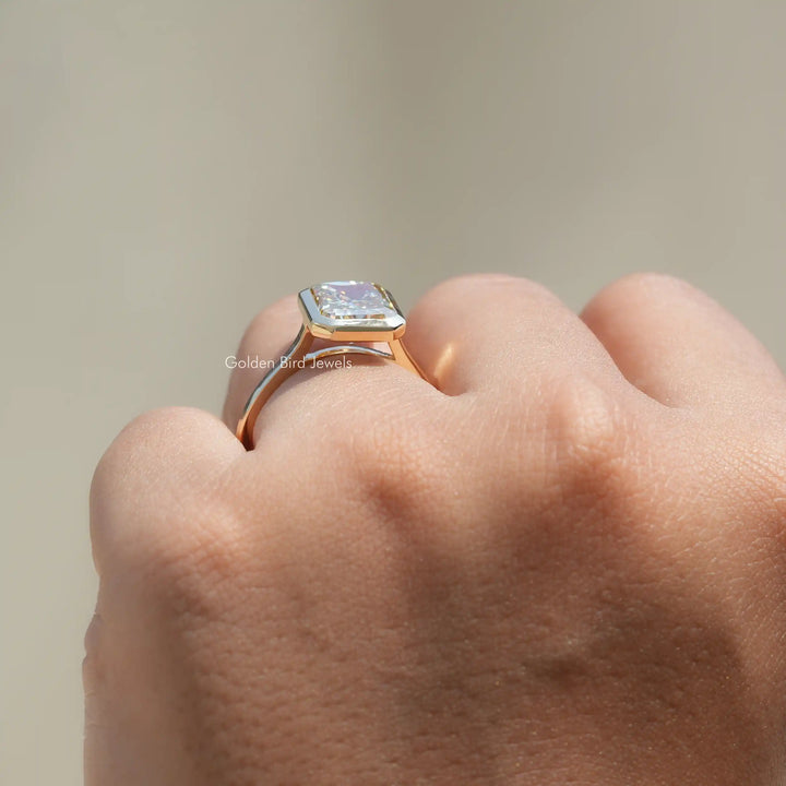 Radiant Cut Moissanite Solitaire Ring