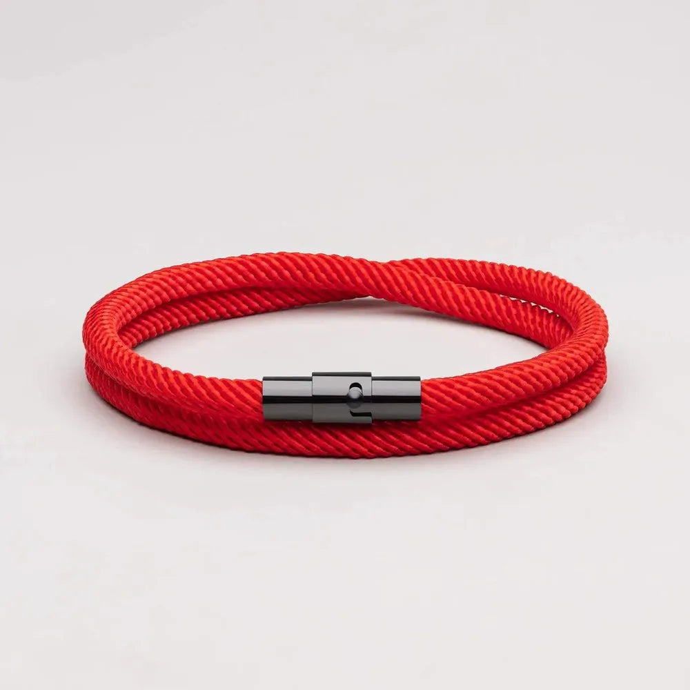 Minimalist Red Rope Bracelet Wave  - By Qivii