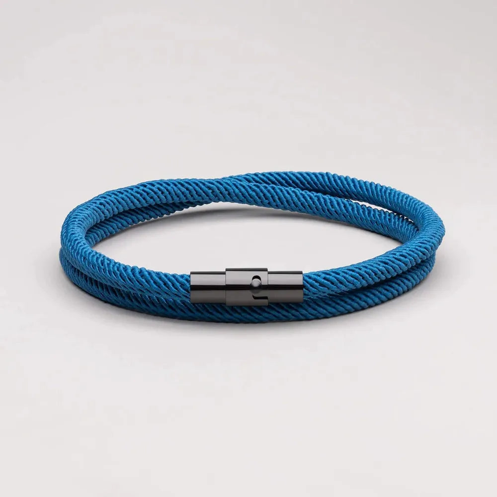 Minimalist Blue Rope Bracelet Wave  - By Qivii