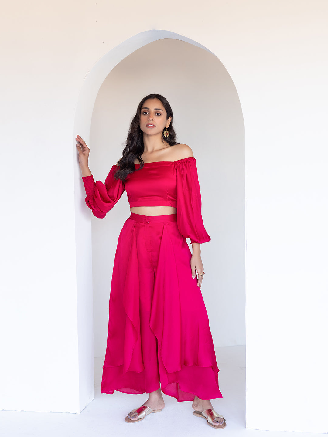 Rose Silk Co-Ord Set  - By Ragavi - qivii