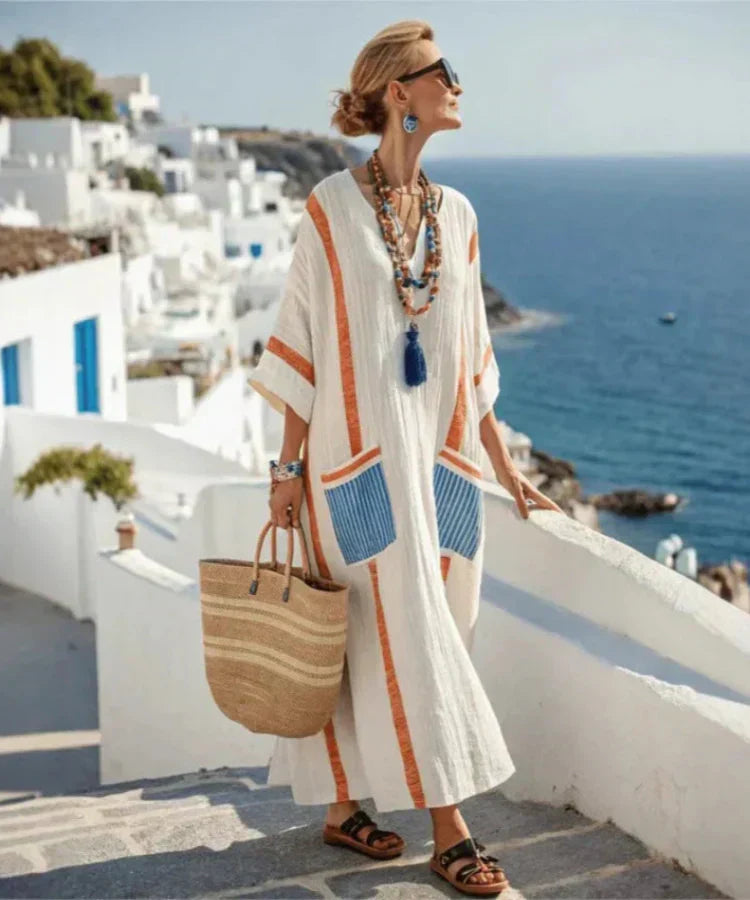Kathleen | Elegant Loose Fit Summer Maxi Dress by Qivii