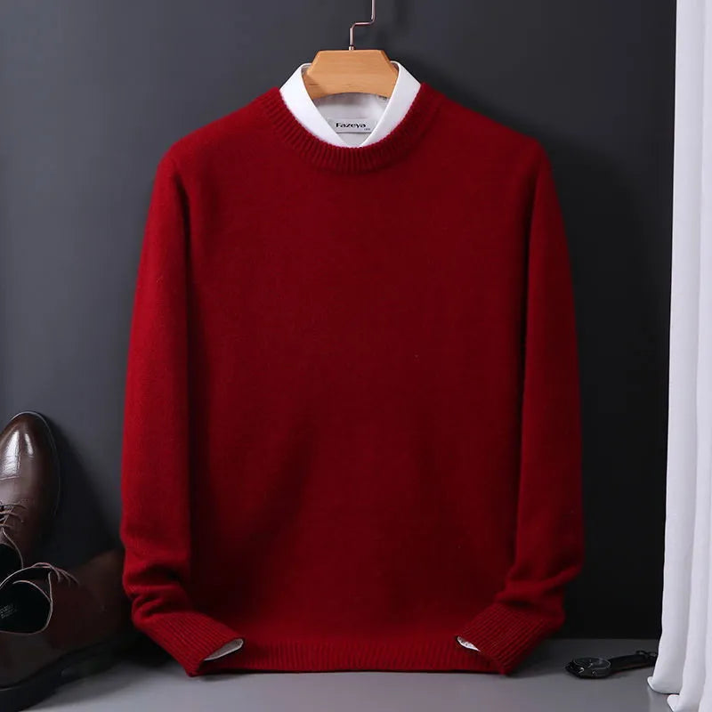 Levi™ - Zachte Effen Kleur Pullover  - By Qivii