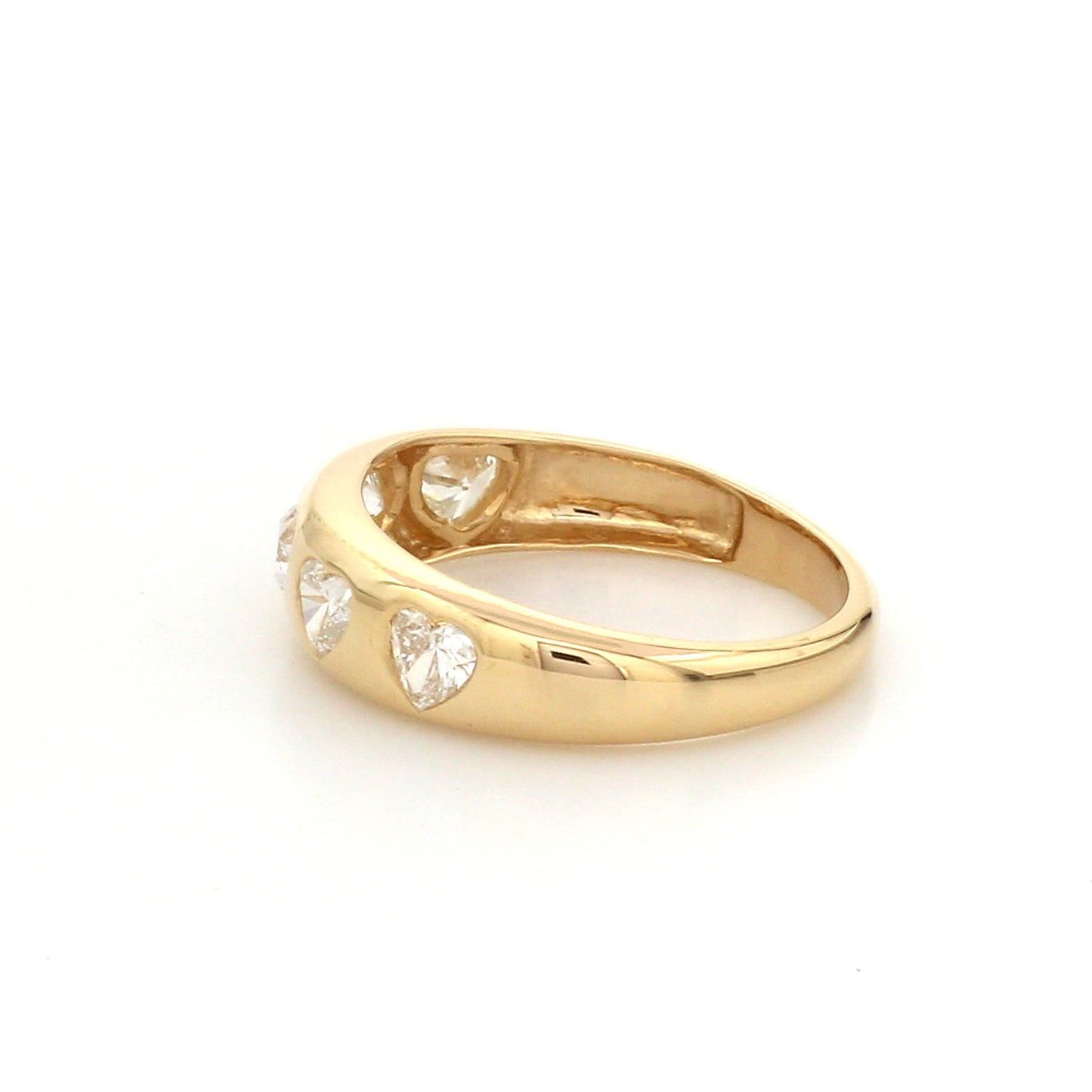 Diamond Five Heart Chunky Ring - qivii