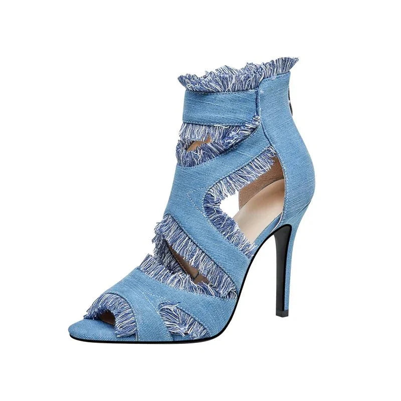 Denim Heels  - By Qivii