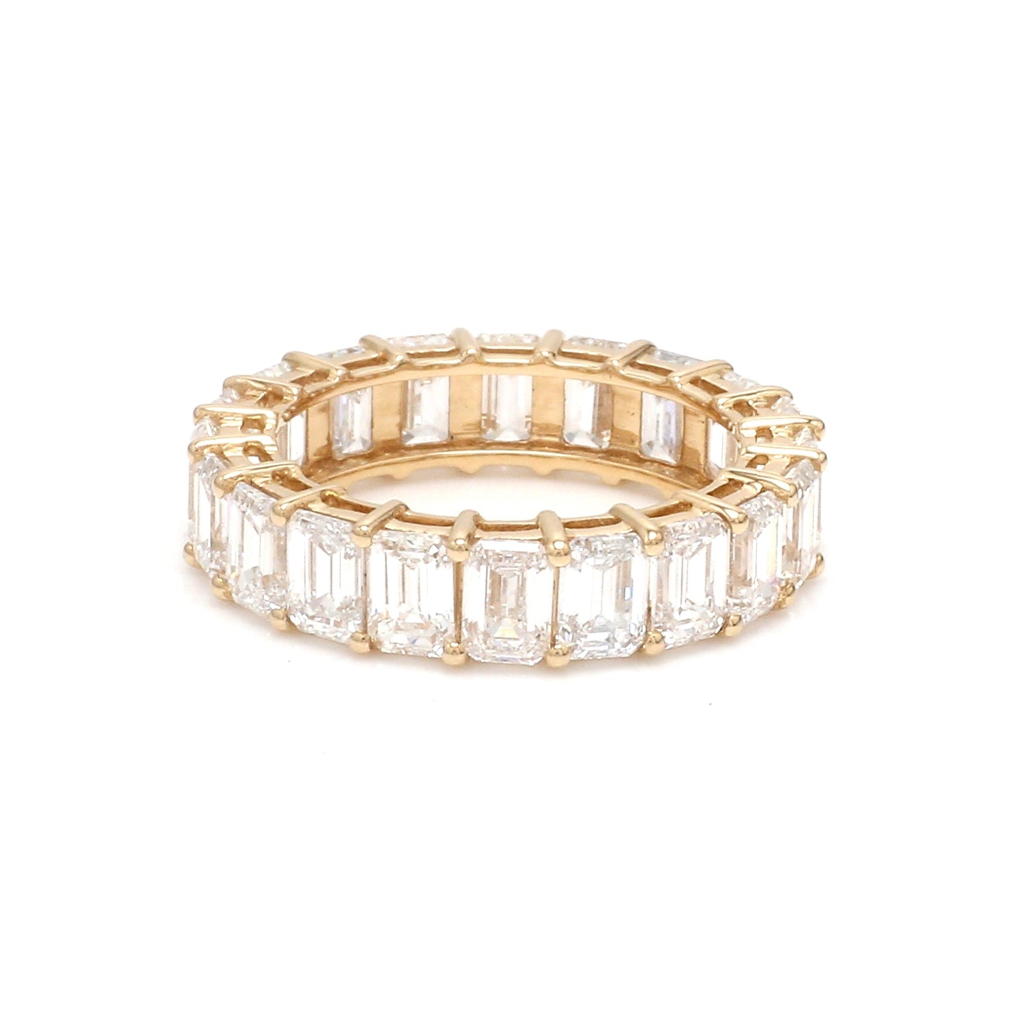 Lab Grown Diamond Emerald Cut Eternity Ring - qivii