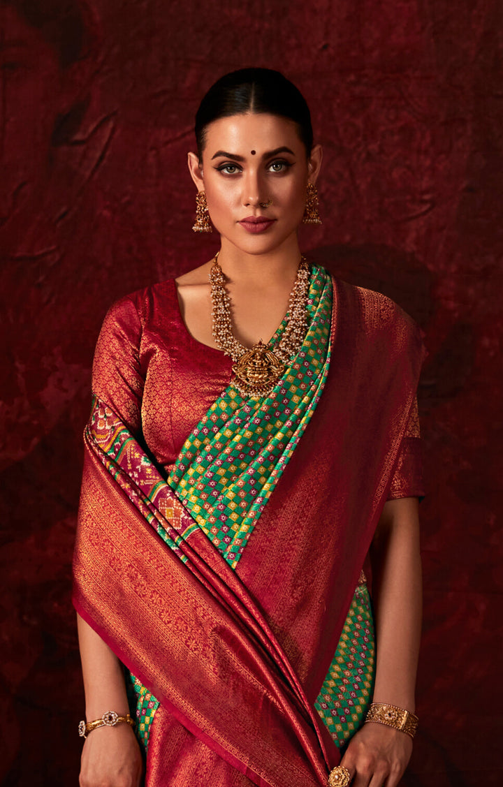 PISTA COLOR SOFT SILK SAREE WITH DIGITAL PRINT