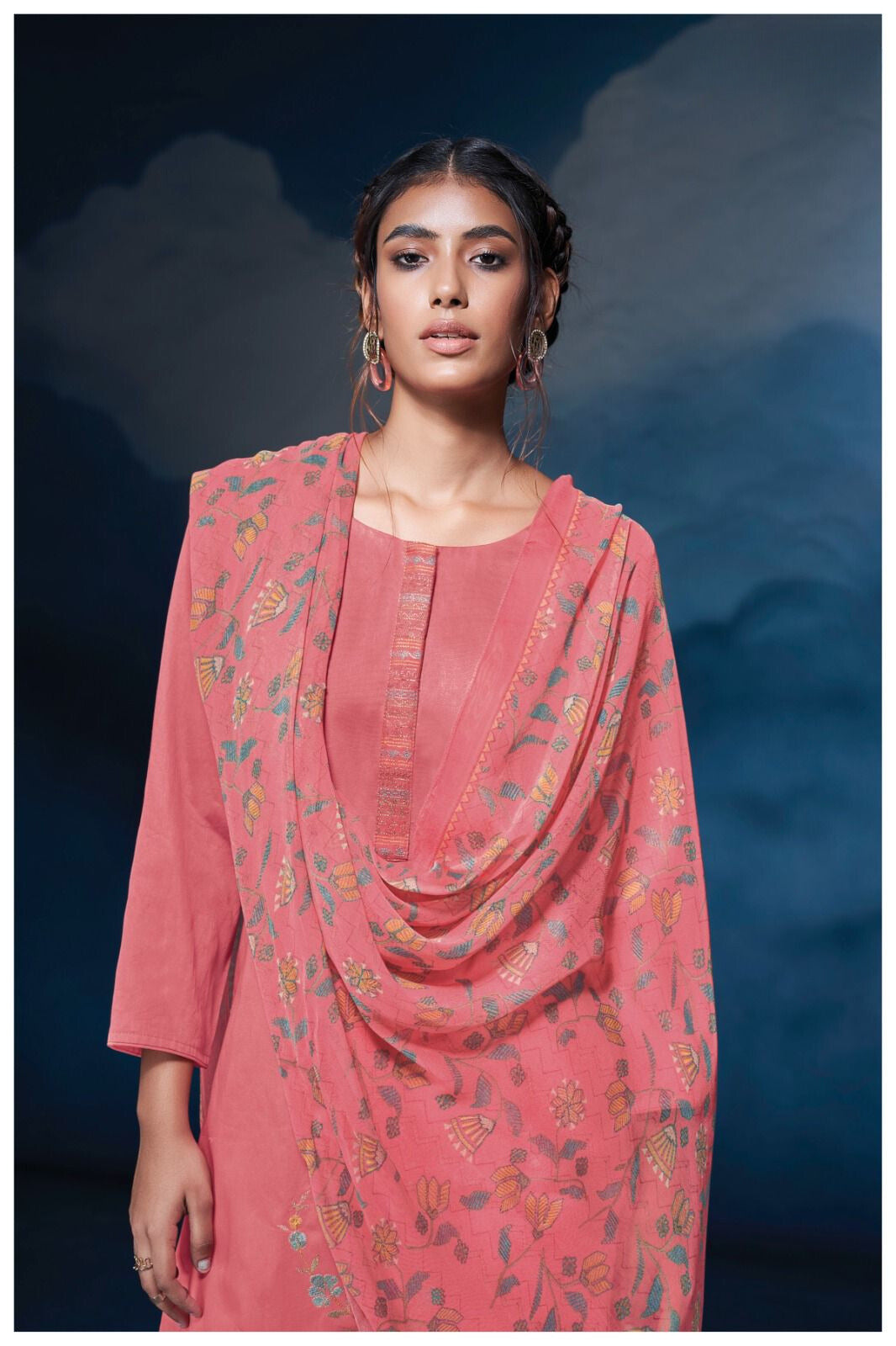 PINK PREMIUM COTTON SILK SOLID WITH EMBROIDERY WORK SALWAR SUIT