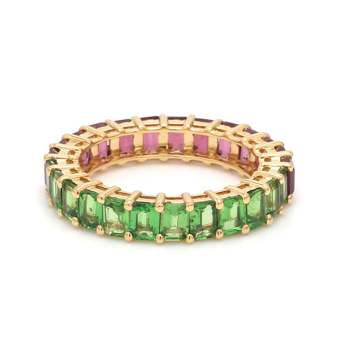 Tsavorite Rhodolite Garnet Ring