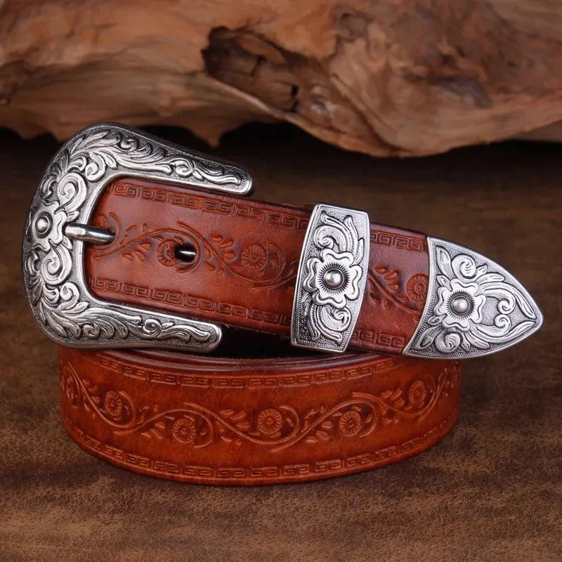 Cowboy Leather Belt  - By Qivii
