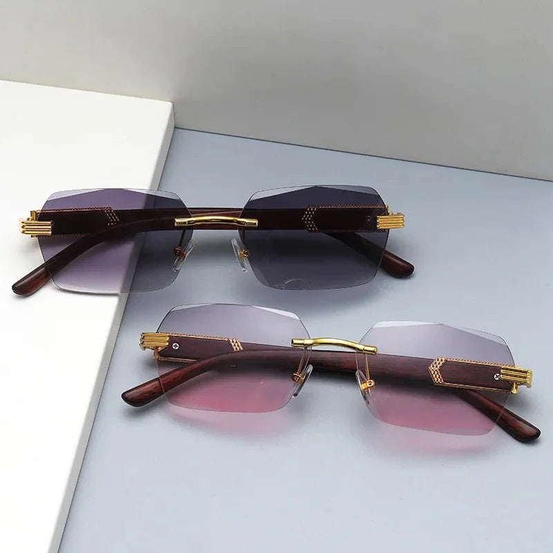 Rimless Square Shades  - By Qivii