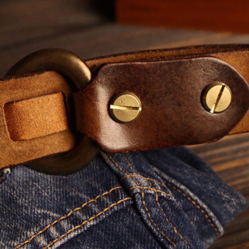 Cowhide Hook Belt  - By Qivii