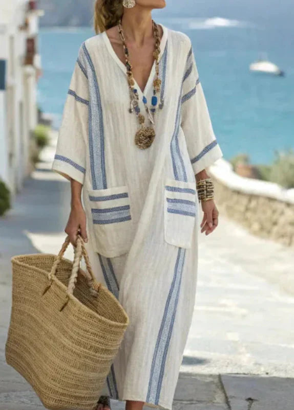 Kathleen | Elegant Loose Fit Summer Maxi Dress by Qivii