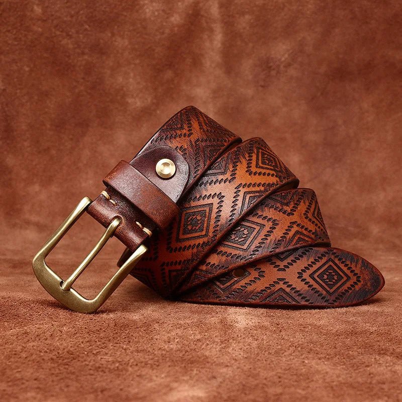 Tribal Leather Belt  - By Qivii