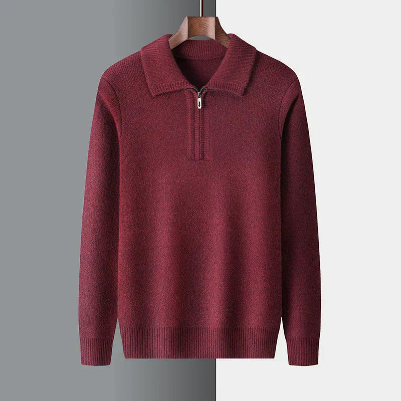 Isaac™ - Zachte Warme Kwart Rits Trui  - By Qivii
