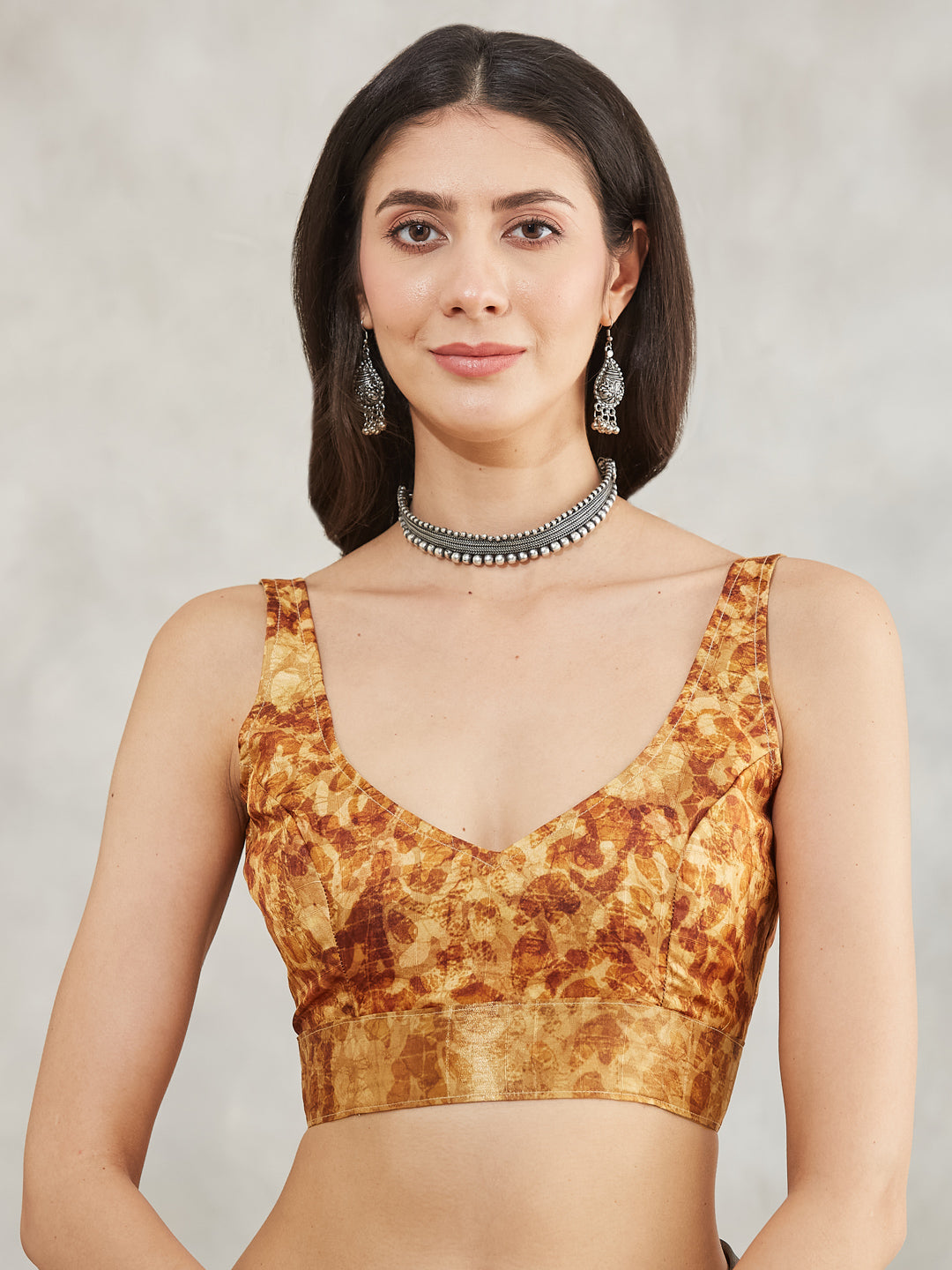 Janasya Women's Olive Green Silk Blend Floral Printed Printed Saree with Blouse Piece - qivii