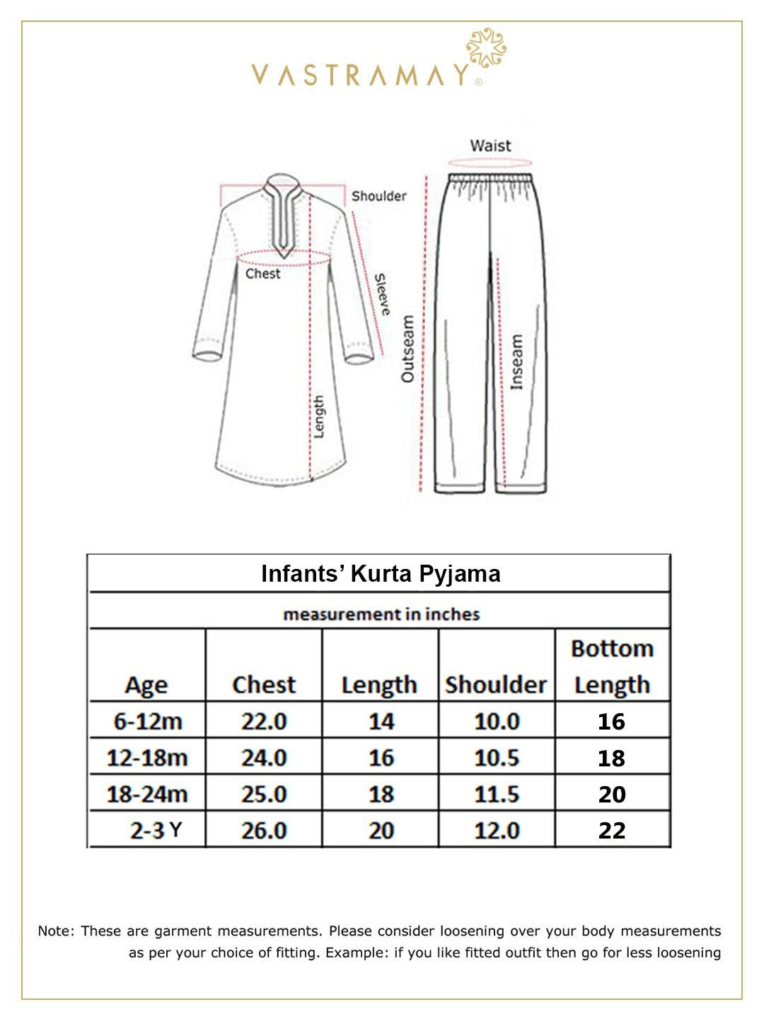 Vastramay Infant Boys Aqua Cotton Kurta Pyjama Set