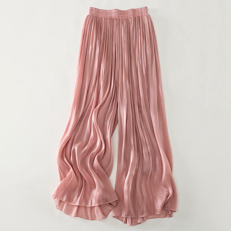 Olivetta Casual Serena Satin Pants  - By Qivii