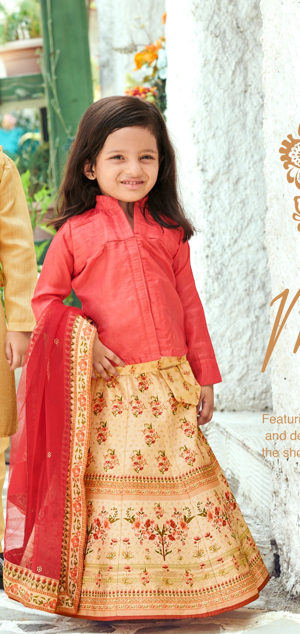 Magical Unicorn Tussar Silk Kids Lehenga. - qivii