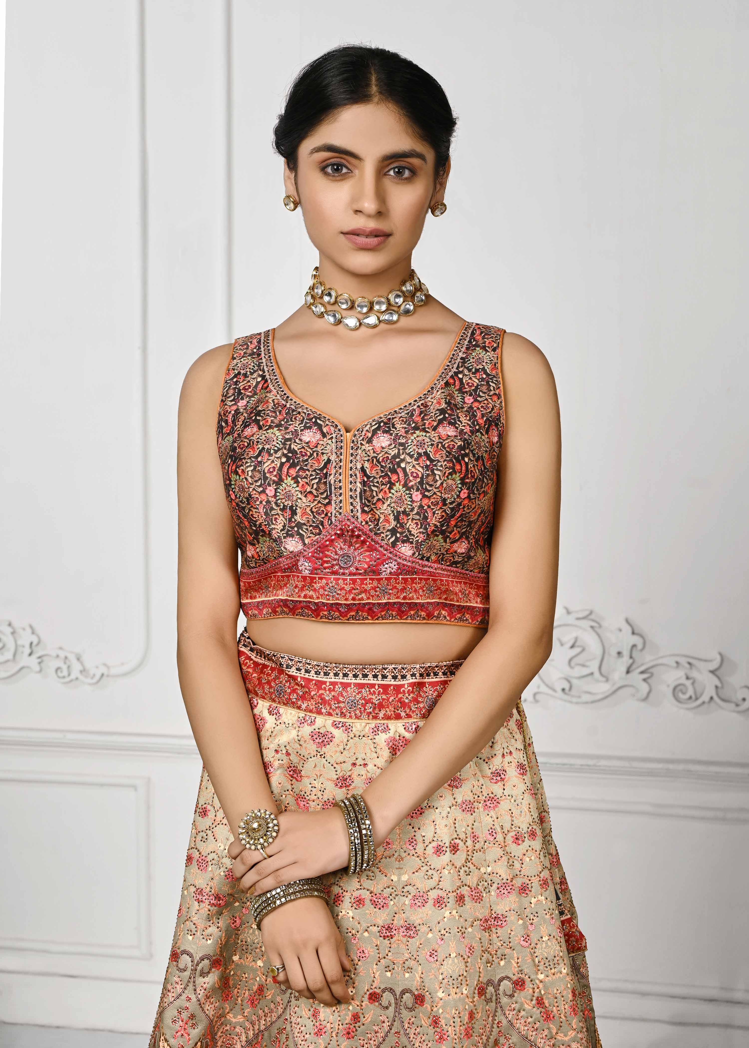 Crystal Couture: Swarovski Sparkle Lehenga - qivii