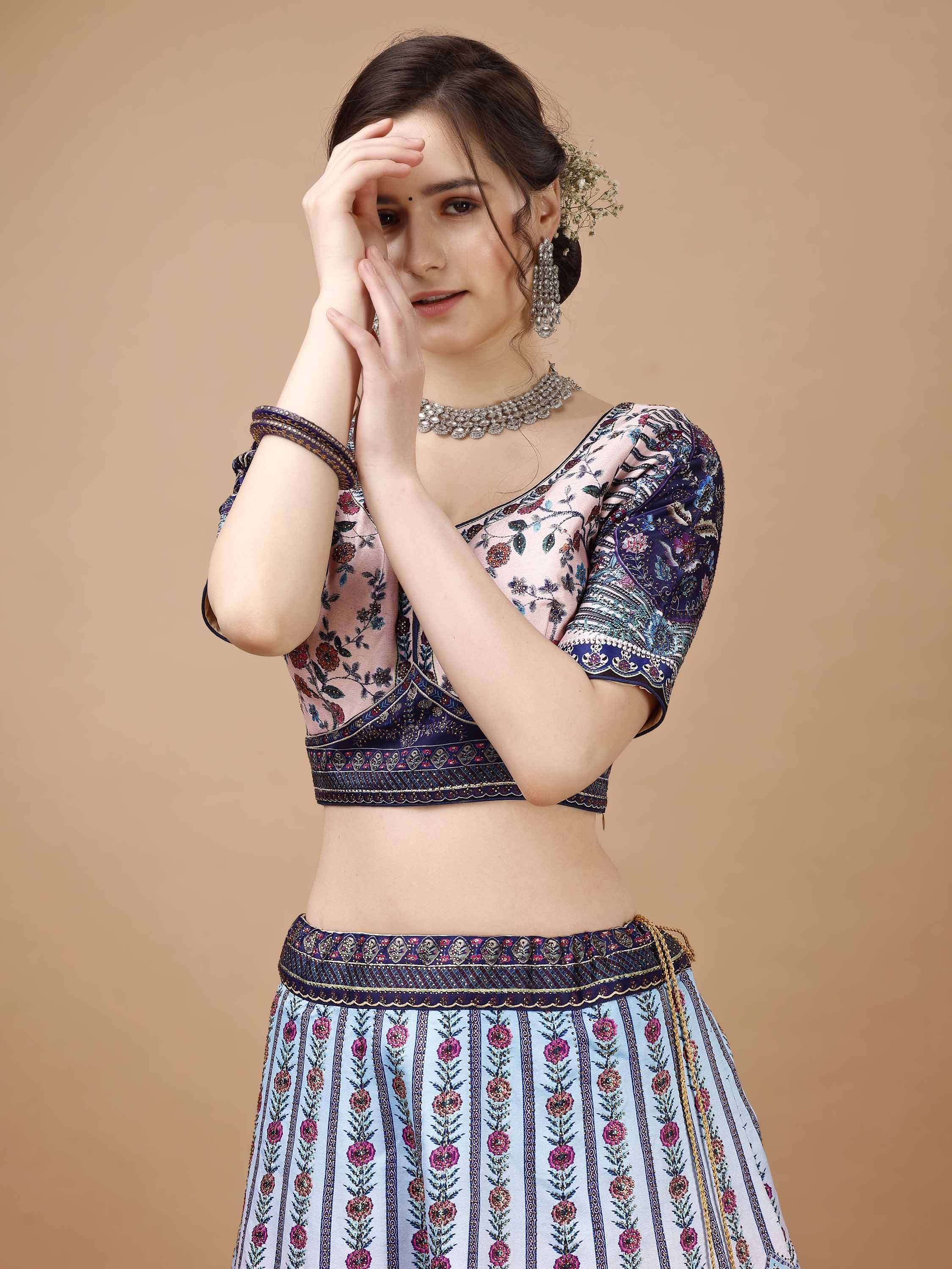 Radiant Elegance: Swarovski-Studded Lehengas for Every Celebration - qivii