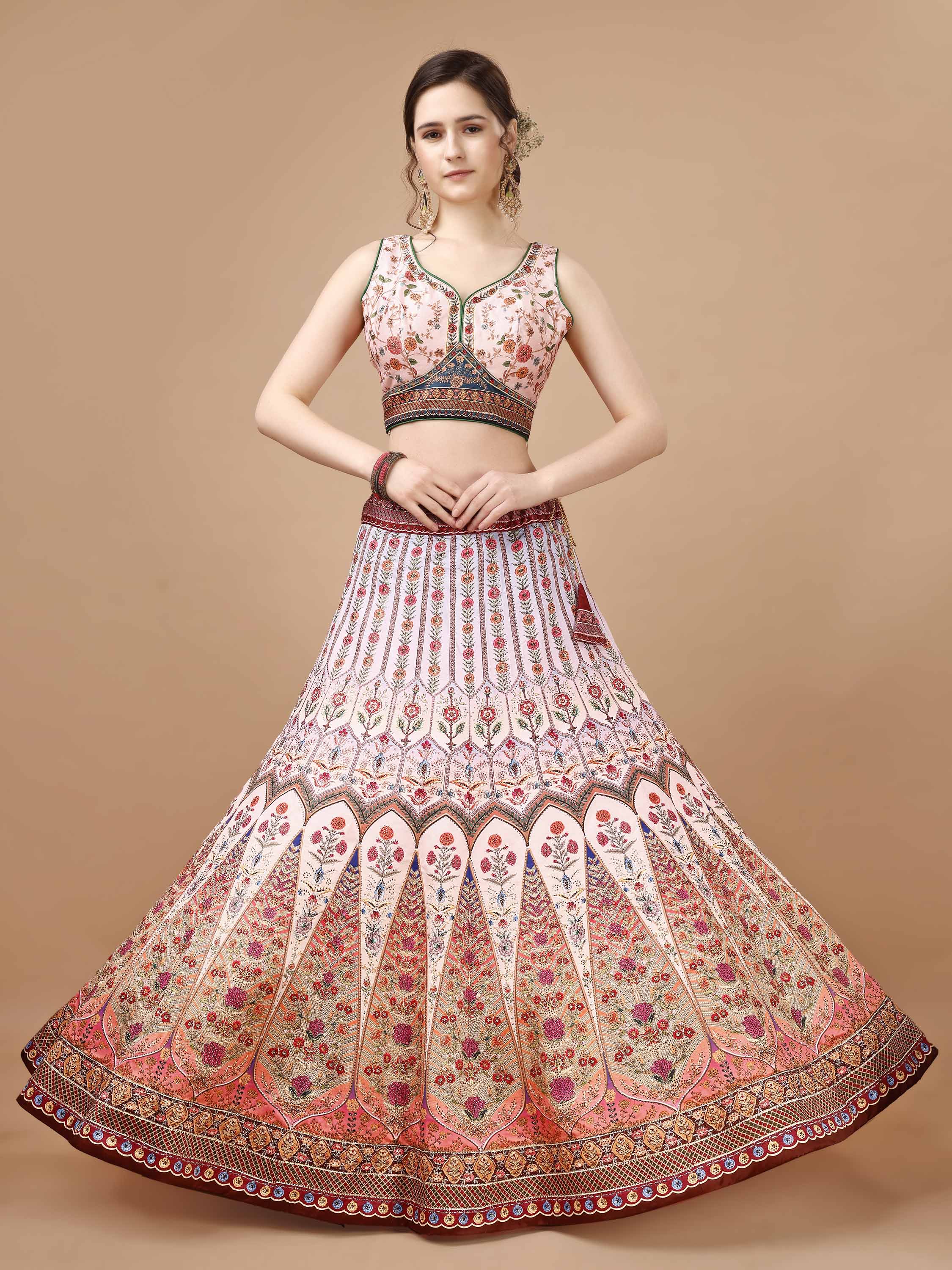 Dazzling Elegance: Swarovski Embellished Designer Lehengas for Every Occasion - qivii