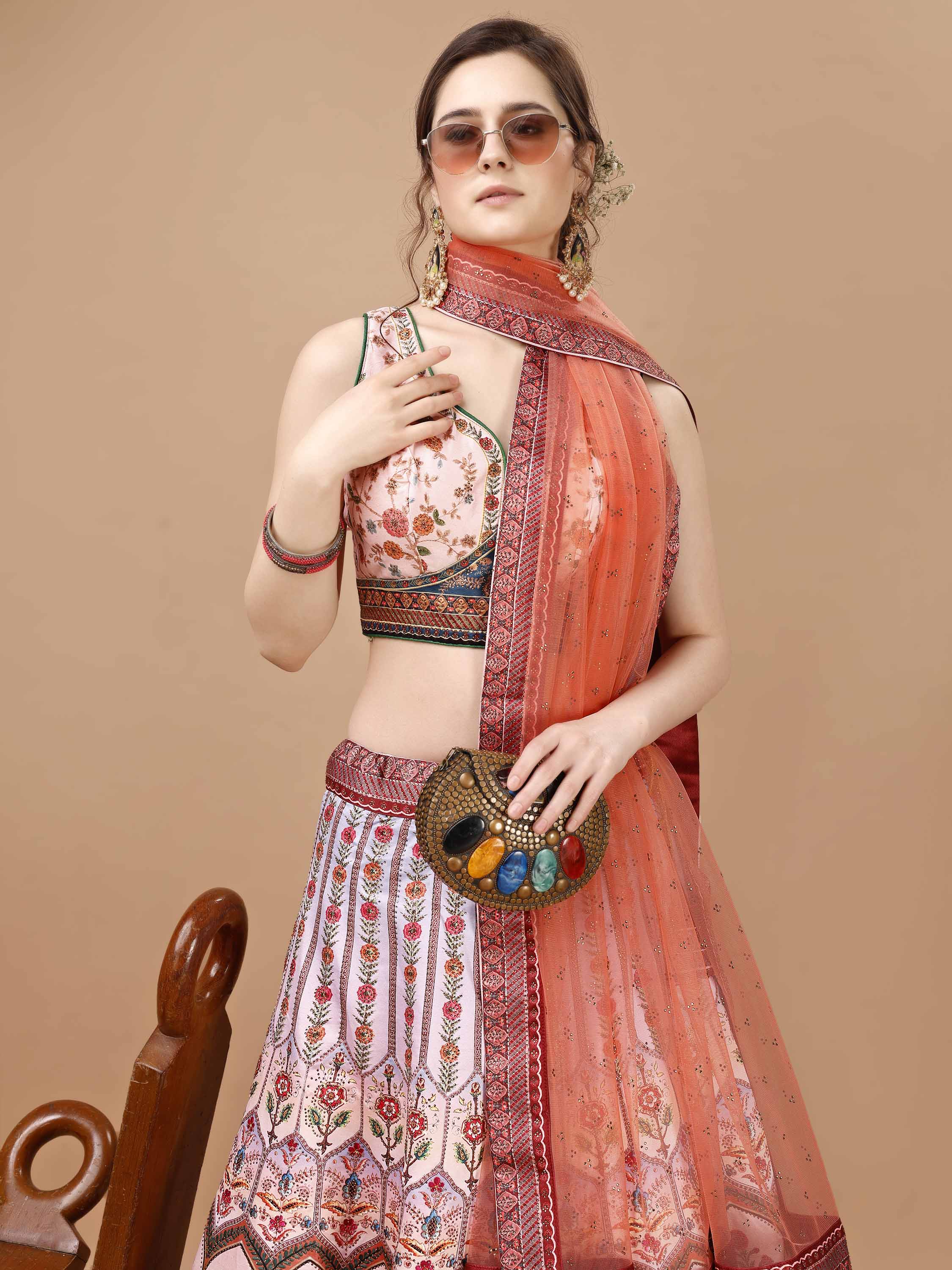 Dazzling Elegance: Swarovski Embellished Designer Lehengas for Every Occasion - qivii