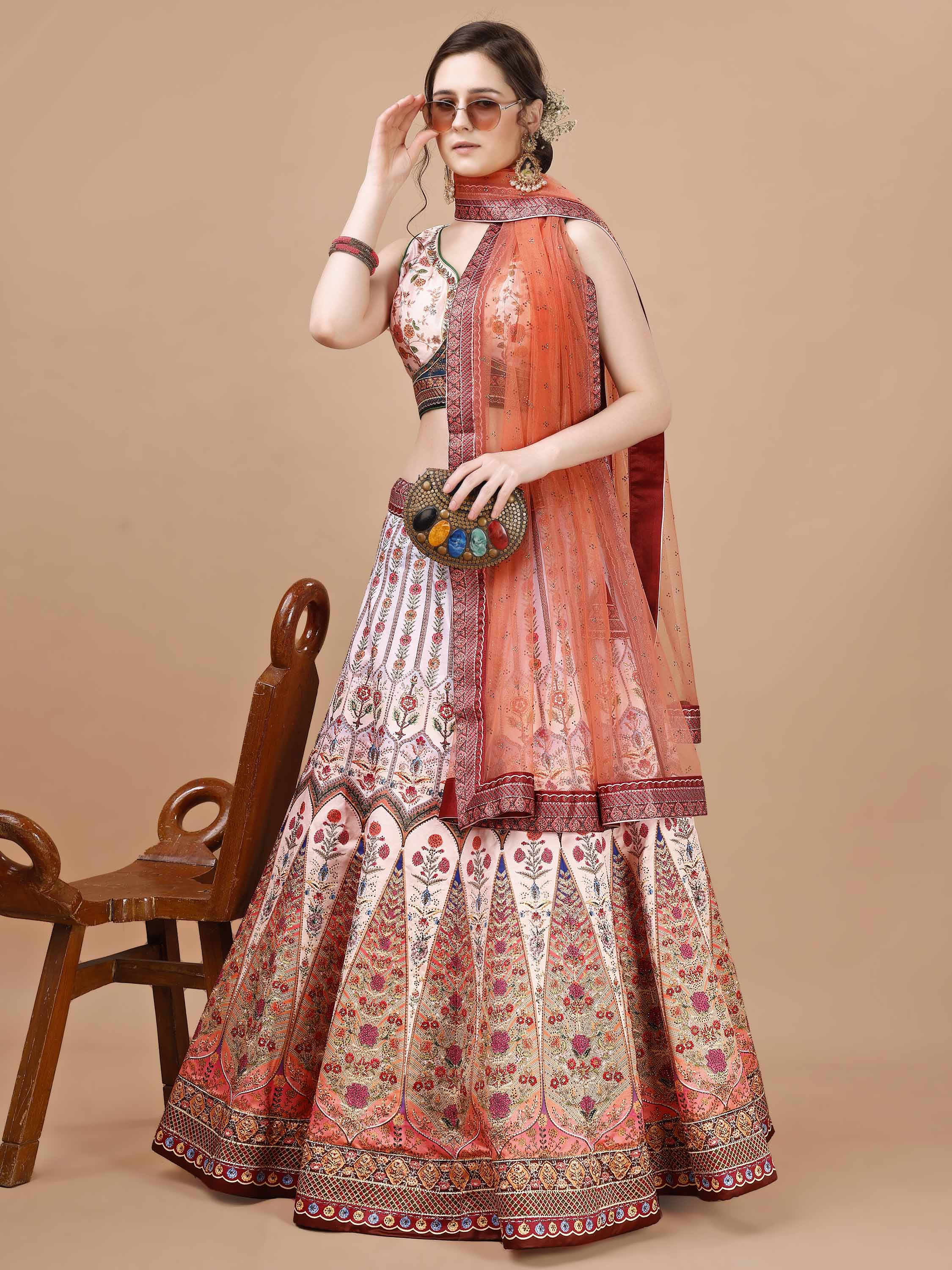 Dazzling Elegance: Swarovski Embellished Designer Lehengas for Every Occasion - qivii