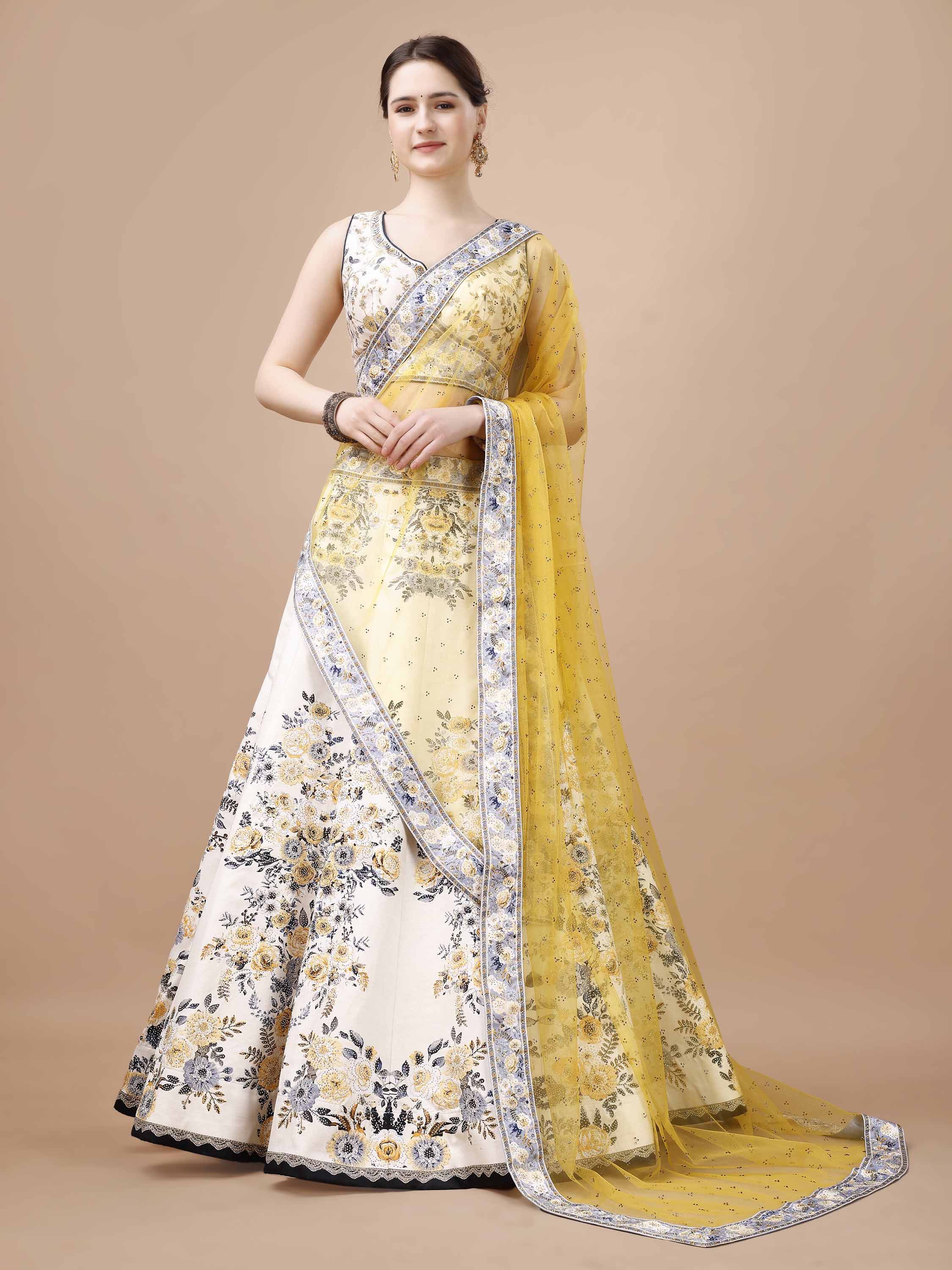 Radiant Elegance: Swarovski-Embellished Lehengas for Every Celebration - qivii