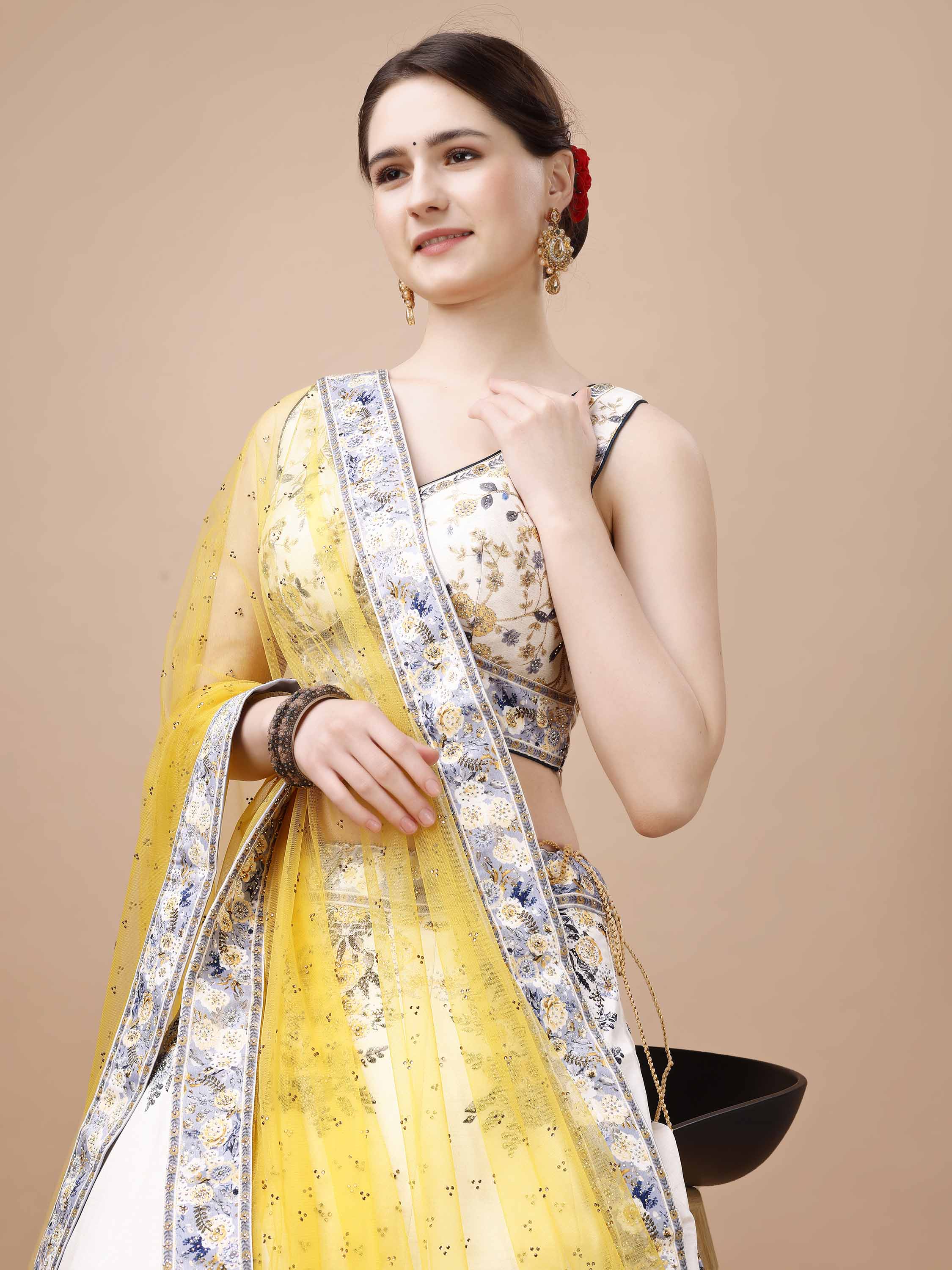 Radiant Elegance: Swarovski-Embellished Lehengas for Every Celebration - qivii