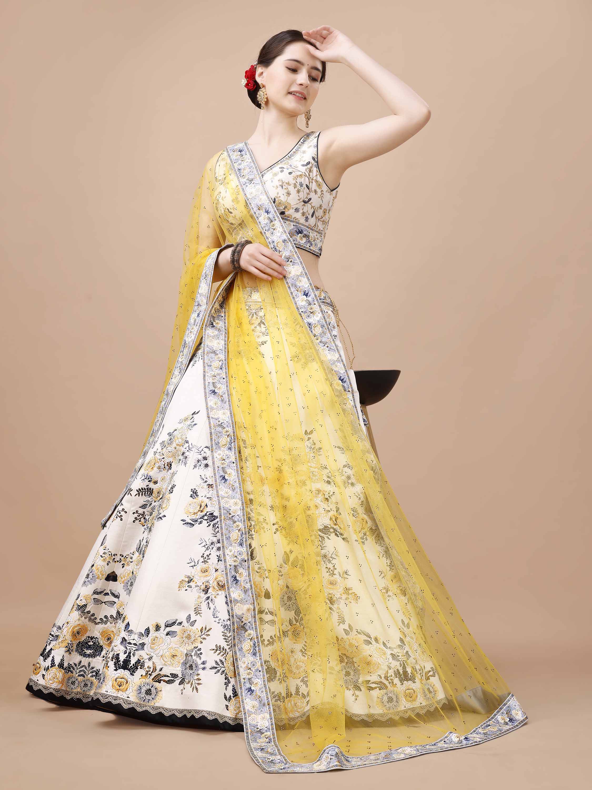 Radiant Elegance: Swarovski-Embellished Lehengas for Every Celebration - qivii
