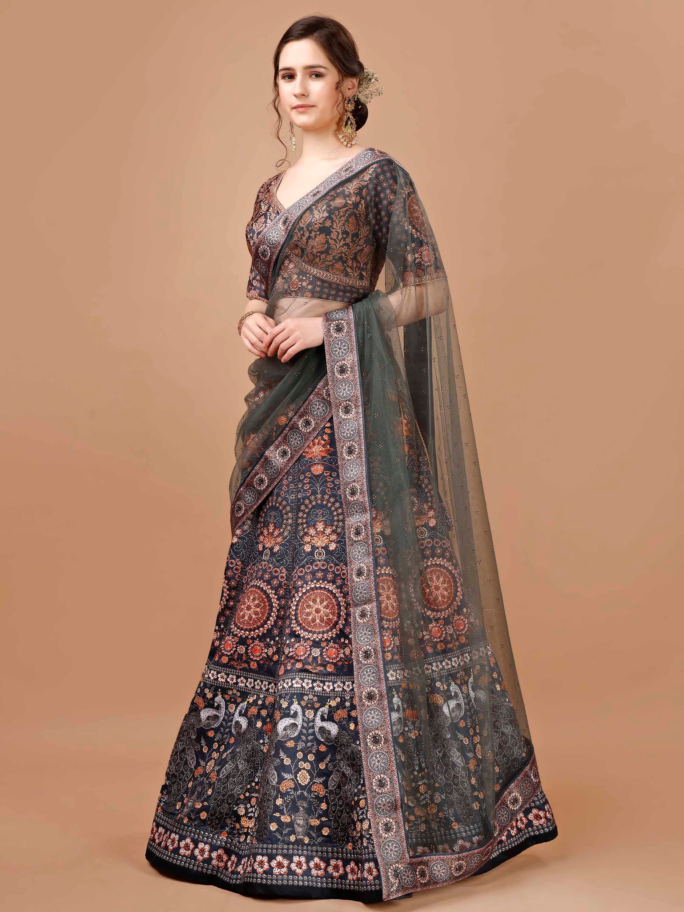 Dazzling Elegance: Swarovski-Adorned Lehengas for Every Celebration - qivii