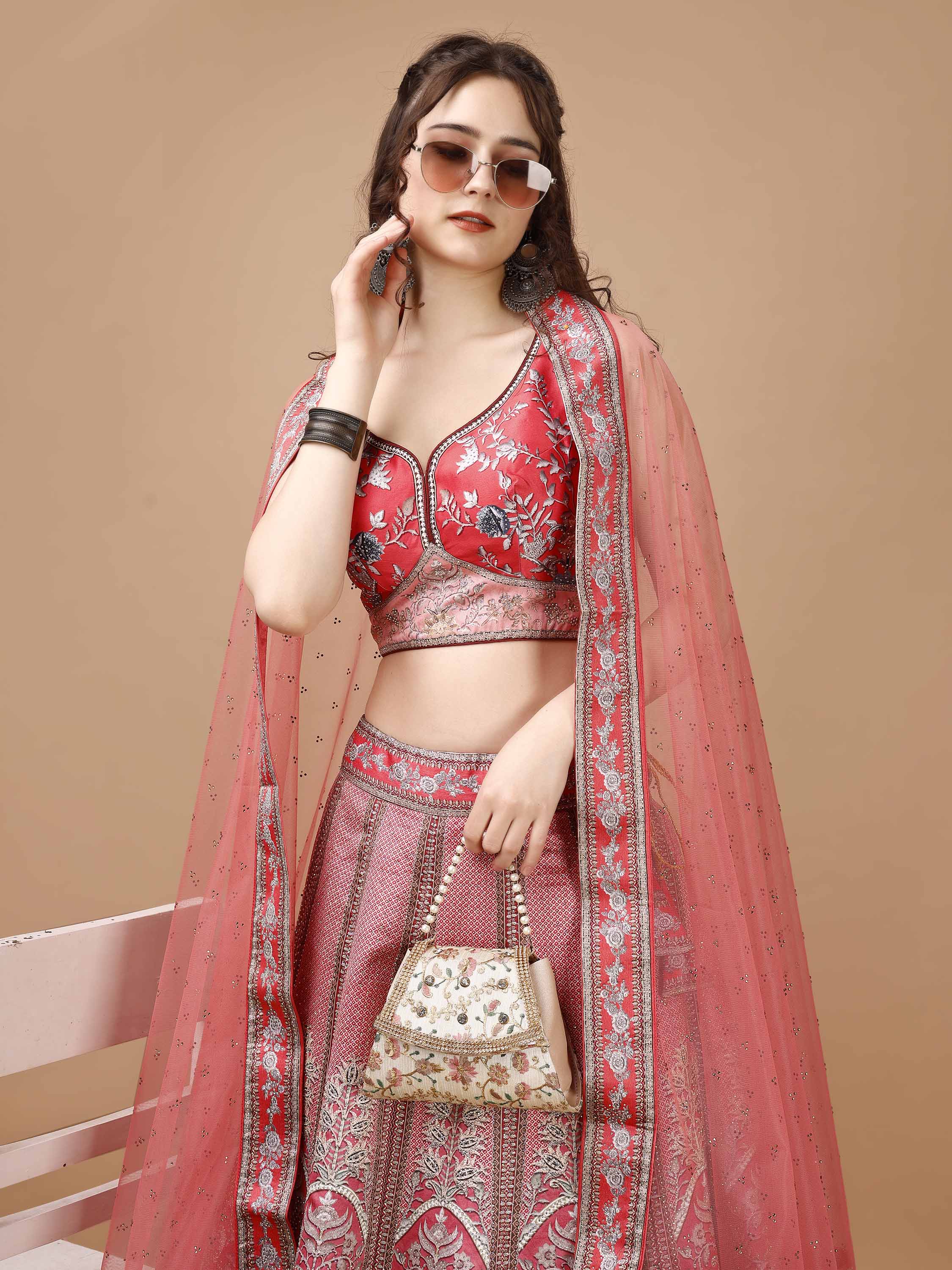 Crystal Radiance: Swarovski Designer Lehenga Collection for Every Occasion - qivii