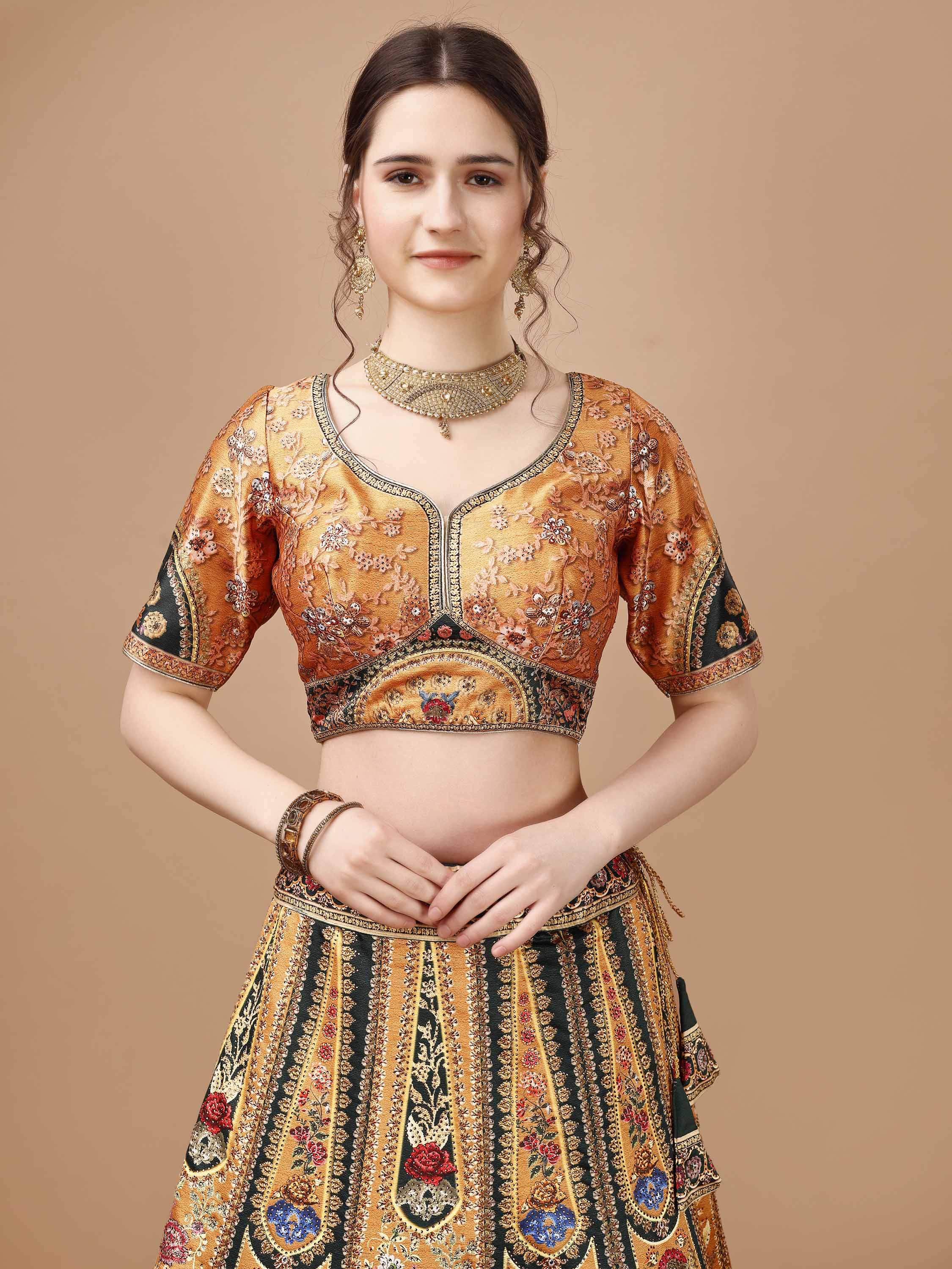 Swarovski Sparkle: Timeless Elegance in Every Occasion Lehenga - qivii