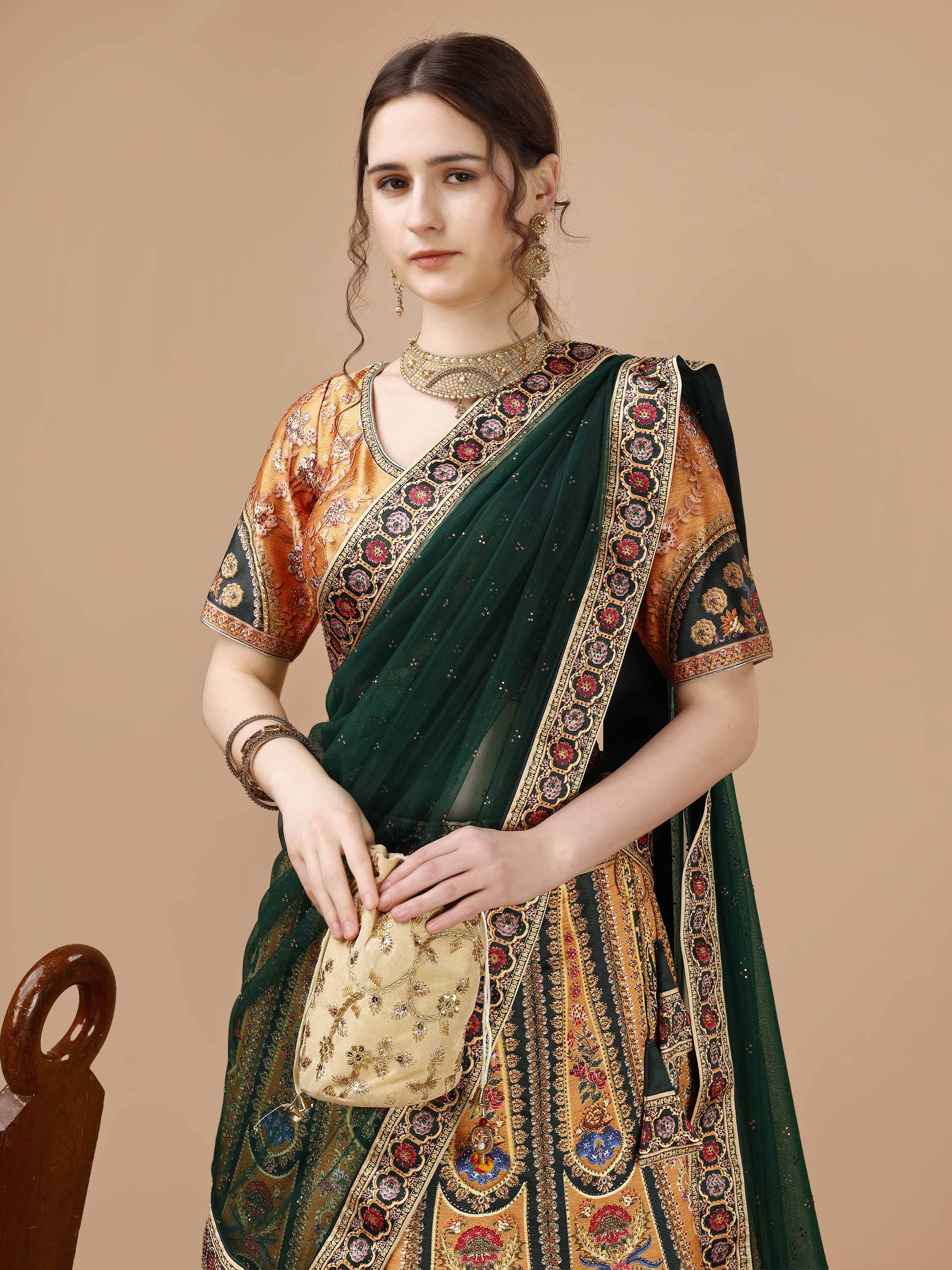 Swarovski Sparkle: Timeless Elegance in Every Occasion Lehenga - qivii