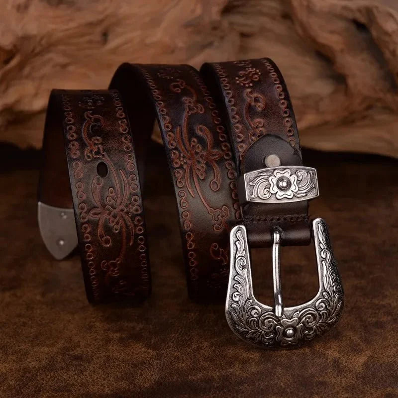 Cowboy Leather Belt  - By Qivii