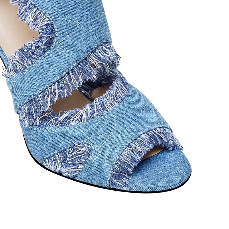 Denim Heels  - By Qivii